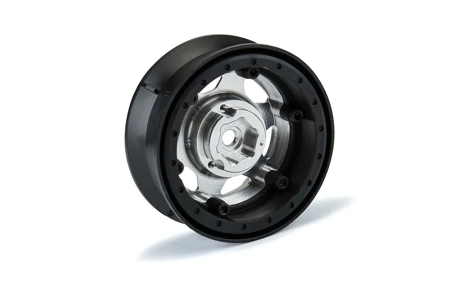 Pro-Line 1.9&amp;quot; Silver Aluminium Crestline Crawler Beadlocked Rims 2Pcs image 86292