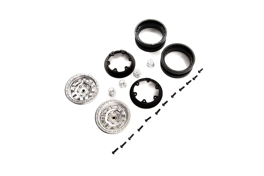 Axial 1.9&amp;quot; Satin KMC Machete Crawler Beadlocked Rims 2Pcs image 86316