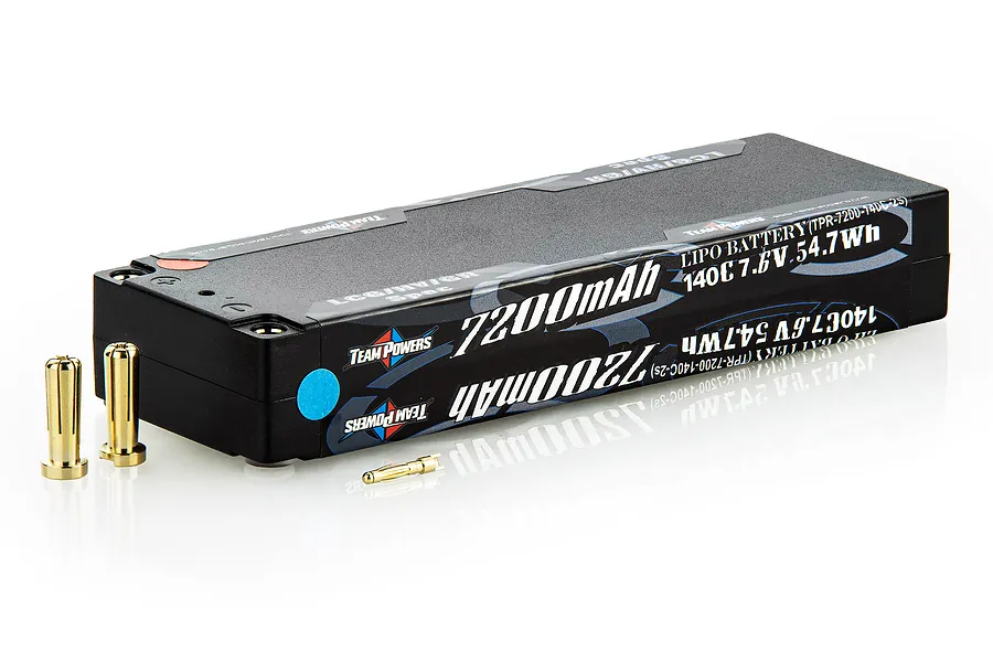 Team Powers 7.6V 7200mAh HV 140C Hard Case LiPo Battery image 86371