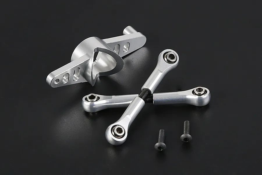 Rovan Silver Aluminium Dual Steering Mounts Set image 6