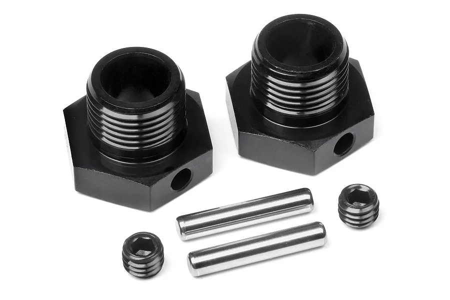 HPI Vorza Black Aluminium 17mm Wheel Hexes w/ Pins 2Pcs image 8647