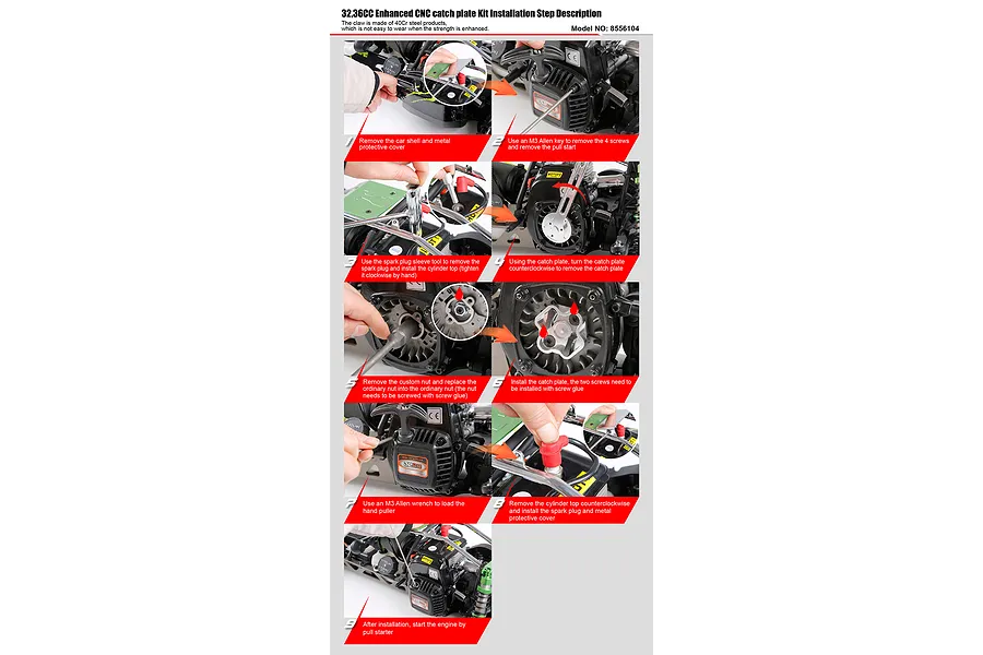 Rovan Silver Aluminium Reinforced Easy-Start Pull Start Dial image 86544