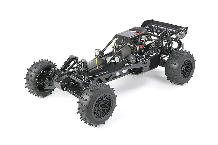 Rovan 4.7/5.5&amp;quot; Spike Front &amp;amp; Rear Tyres on Black Rims - Glued Wheels 4Pcs image 86601