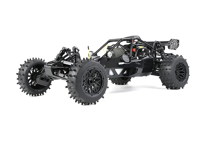 Rovan 4.7/5.5&amp;quot; Spike Front &amp;amp; Rear Tyres on Black Rims - Glued Wheels 4Pcs image 86602