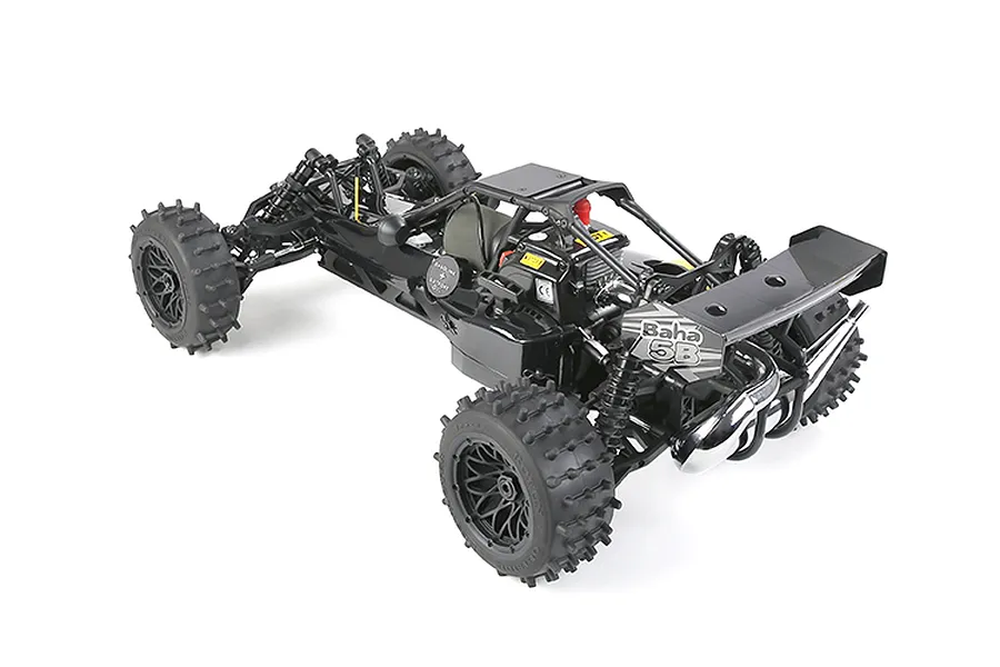 Rovan 4.7/5.5&amp;quot; Spike Front &amp;amp; Rear Tyres on Black Rims - Glued Wheels 4Pcs image 86604