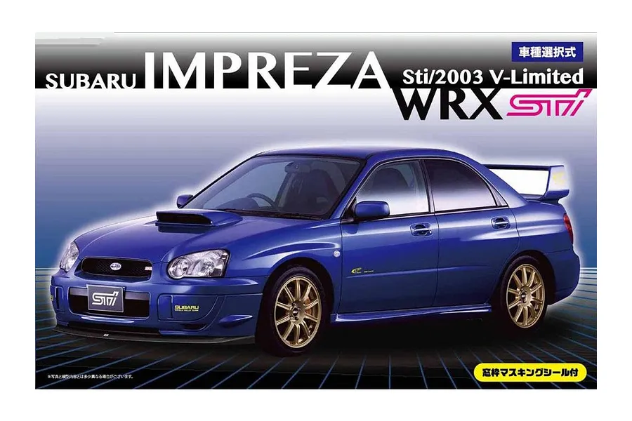 Fujimi 1/24 2003 Subaru Impreza WRX STI V-Limited Car Scaled Plastic Model Kit image 86654