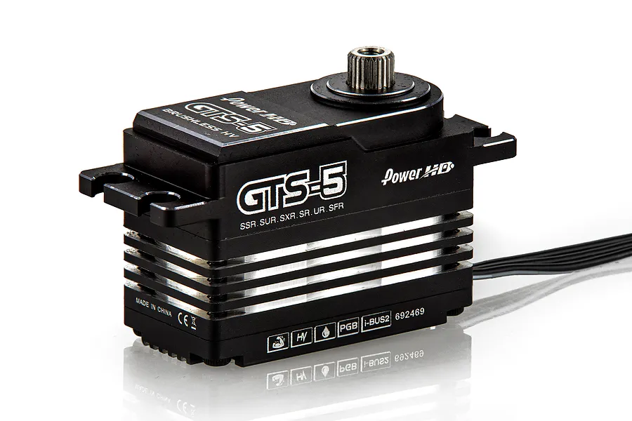 Power HD Black Aluminium GTS-5 Standard 50kg 8.4V HV Waterproof Brushless Metal Geared Servo image 86657