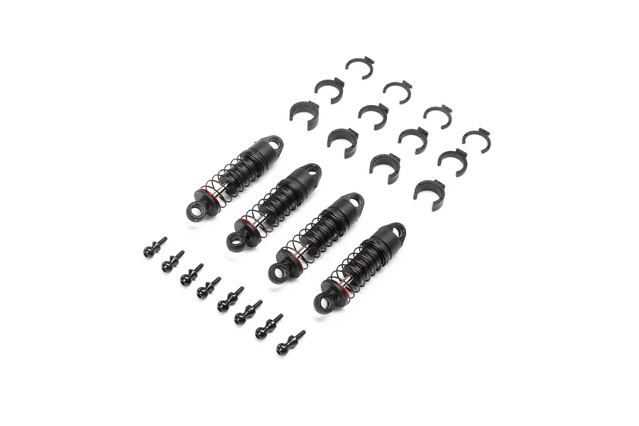 Axial Assembled Shocks w/ .213lb/in (Red) Springs 4Pcs image 86752