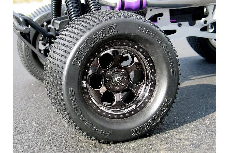 HPI 3.3&amp;quot; Savage 6-Spoke Black Chrome Rims 2Pcs image 8686