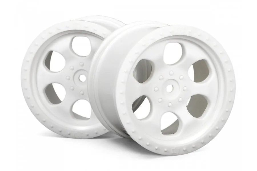 HPI 3.3&amp;quot; Savage 6-Spoke White Rims 2Pcs image 8691
