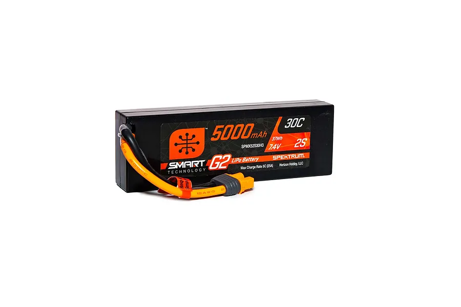 Spektrum G2 7.4V 5000mAh 30C Hard Case LiPo Battery image 86995