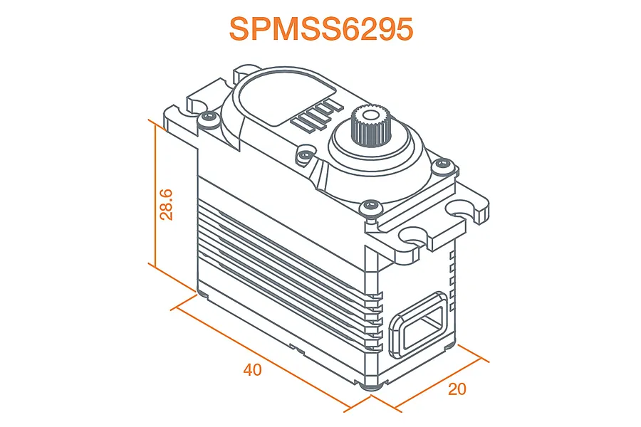 Spektrum Aluminium S6295 30kg 8.4V Waterproof Metal Geared Servo image 87020