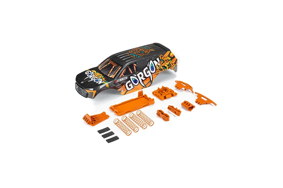 ARRMA 1/10 Gorgon Painted Body Shell Set - Orange image 87111
