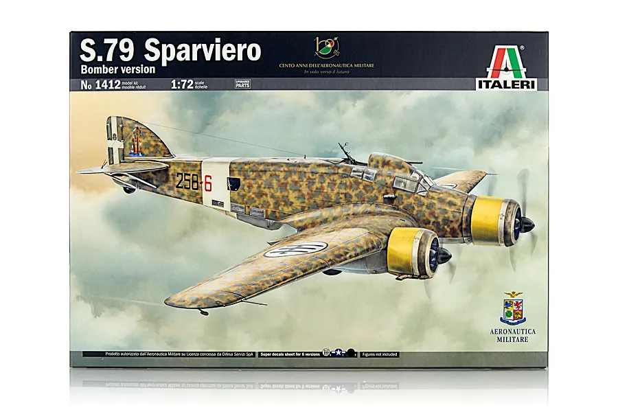 Italeri 1/72 SM-79 Sparviero Bomber Version Model Kit image 87248
