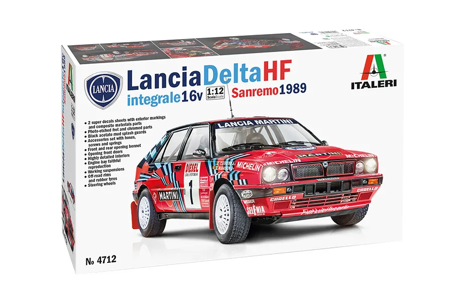 Italeri 1/12 Lancia DELTA 16V HF integrale Sanremo 1989 Model Kit image 87272