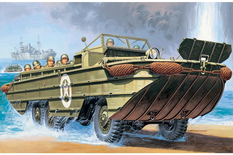 Italeri 1/35 DUKW 2½ GMC &amp;quot;D DAY Eighty Years&amp;quot; Amphibious Truck Scaled Plastic Model Kit image 87290