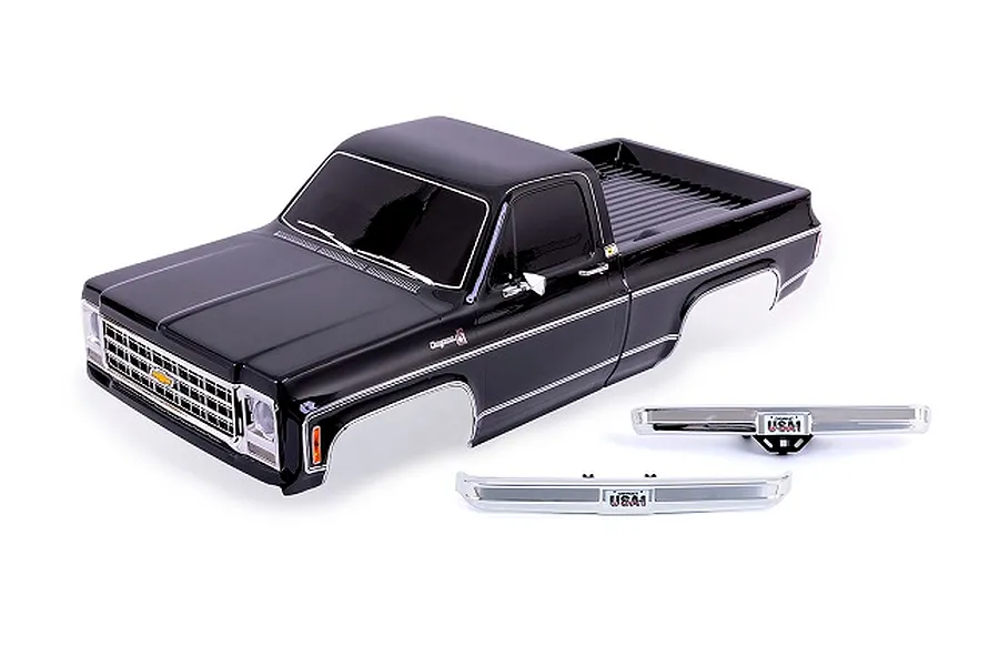 Traxxas 1/10 1979 Chevrolet K10 Truck Painted Body Shell Set - Black image 87317