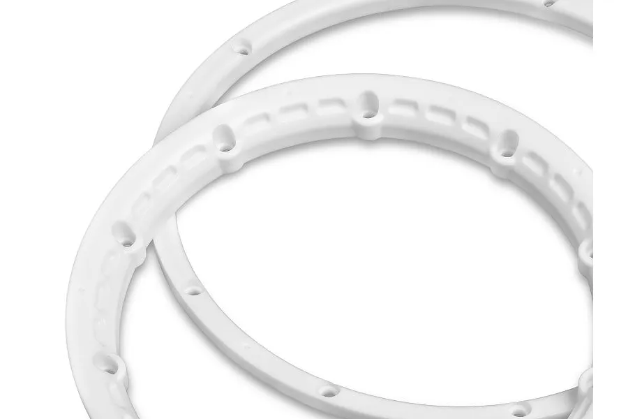 HPI Baja 5B/5SC/5T Heavy Duty Front/Rear White Beadlocks w/ Screws 2Pcs image 8735
