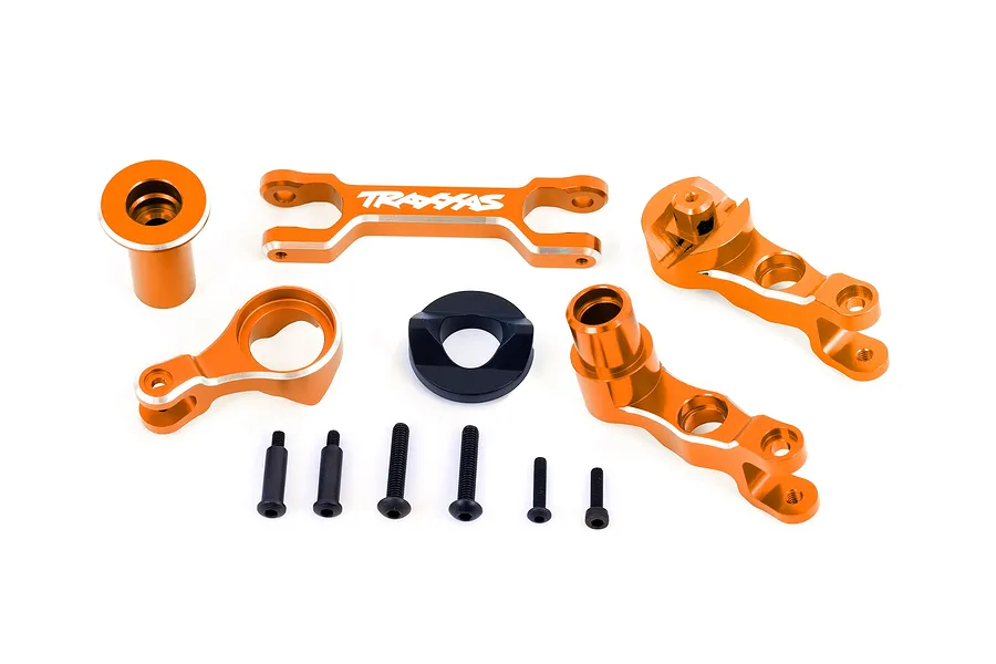 Traxxas Orange Aluminium Steering Bellcrank/Drag Link Assembly w/ Servo Saver image 87363