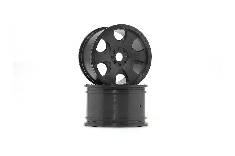HPI 3.3&amp;quot; Savage Warlock Black Rims 2Pcs image 8749