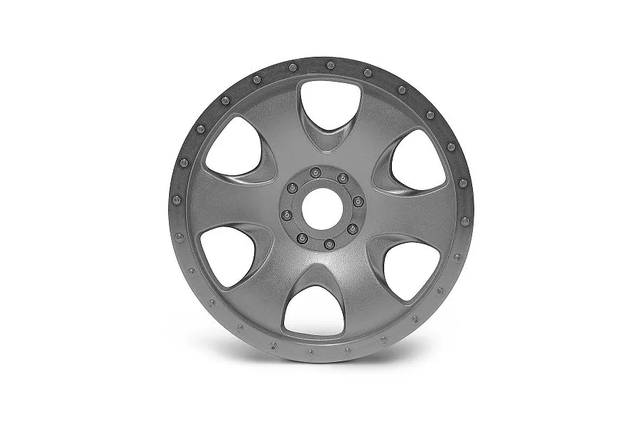 HPI 3.3&amp;quot; Savage Warlock Matte Chrome Rims 2Pcs image 8753