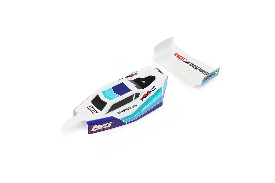 Losi 1/16 Mini B Painted Body Shell &amp;amp; Wing - Blue image 87578