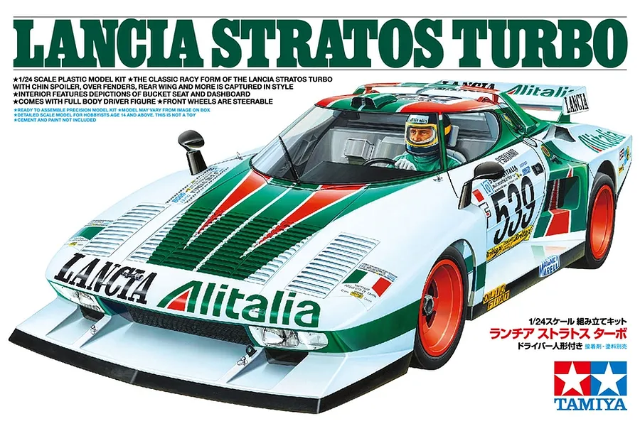Tamiya 1/24 Lancia Stratos Turbo Scaled Plastic Model Kit image 87630