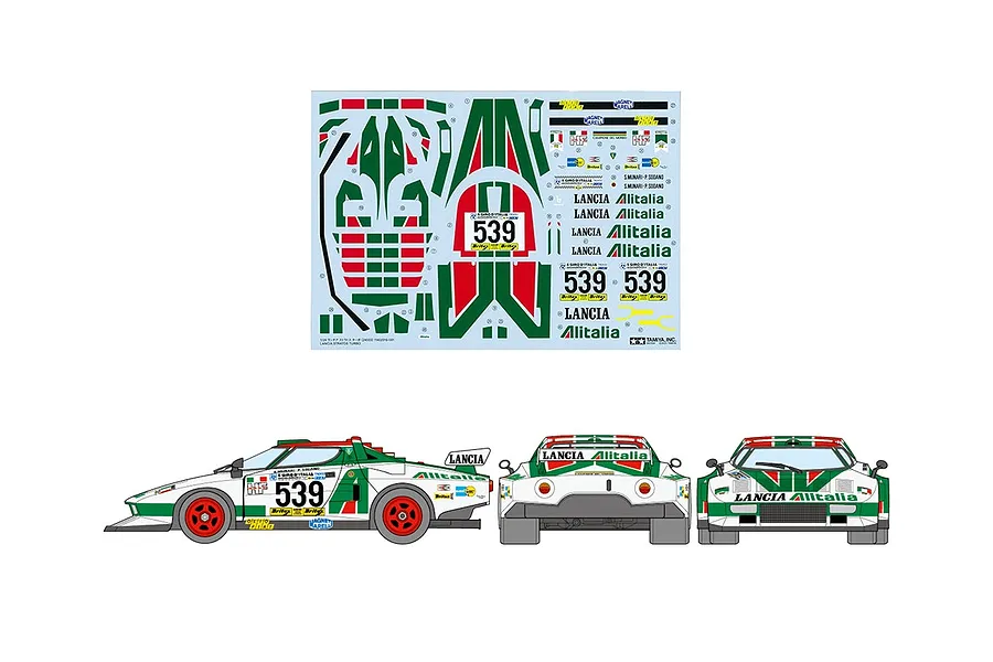 Tamiya 1/24 Lancia Stratos Turbo Scaled Plastic Model Kit image 87634