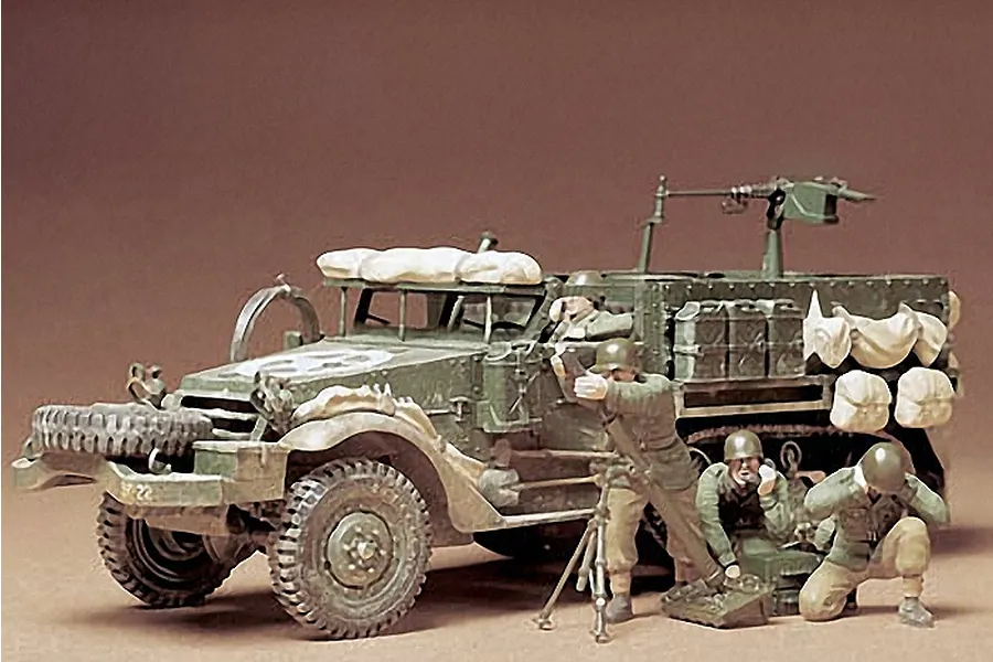 Tamiya 1/35 U.S. 81mm M21 Mortar Carrier M21 Half Track Model Kit image 87638