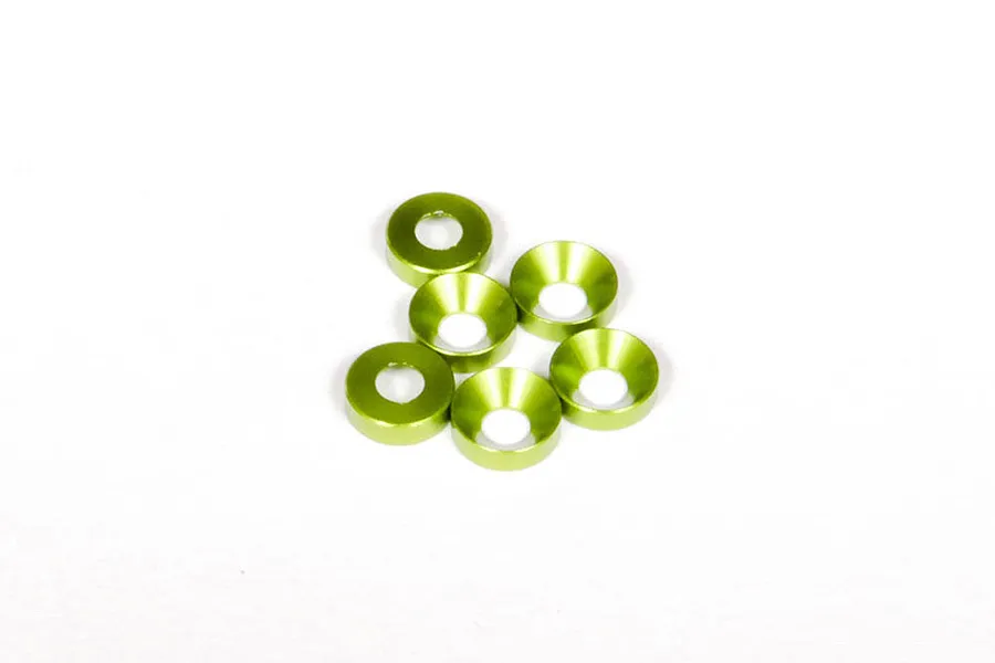 Axial 3x6.9x2mm Aluminium Cone Washers 6Pcs image 8772