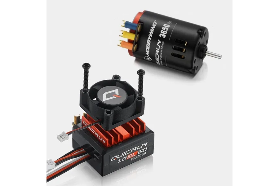 Hobbywing 3650 G2 25.5T 1520Kv Motor &amp;amp; QuicRun 10BL60 60A ESC - Sensored Brushless Combo image 87723