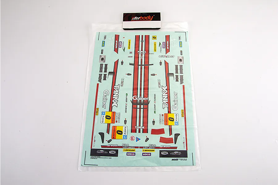 Killerbody 1/10 Gainer Tanax GT-R NISMO R35 Decal Sheet image 87772