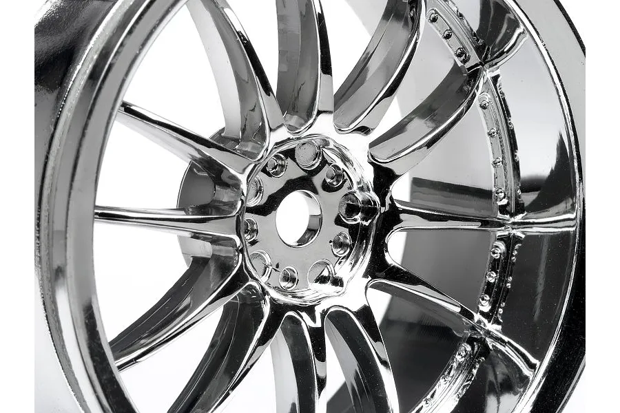 HPI 1.9&amp;quot; (3mm Off-Set) Work XSA 02C Chrome Rims 2Pcs image 8786
