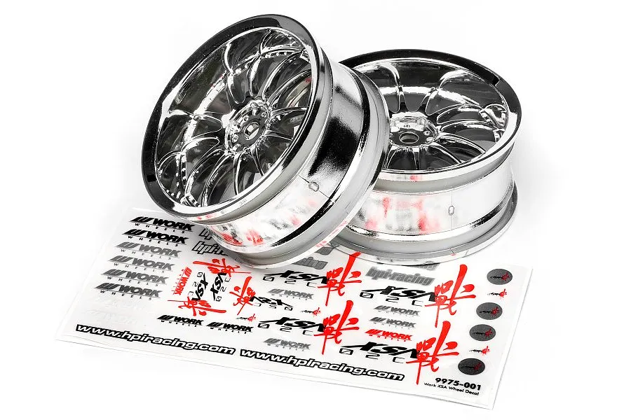 HPI 1.9&amp;quot; (3mm Off-Set) Work XSA 02C Chrome Rims 2Pcs image 8787