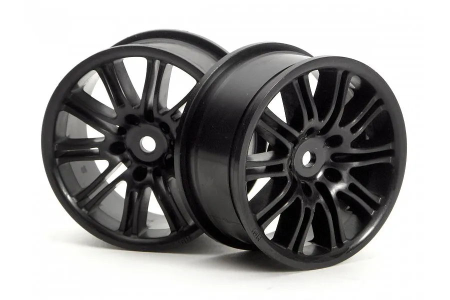 HPI 1.9&amp;quot; Motor Sport 10 Spoke Black Rims 2Pcs image 8788