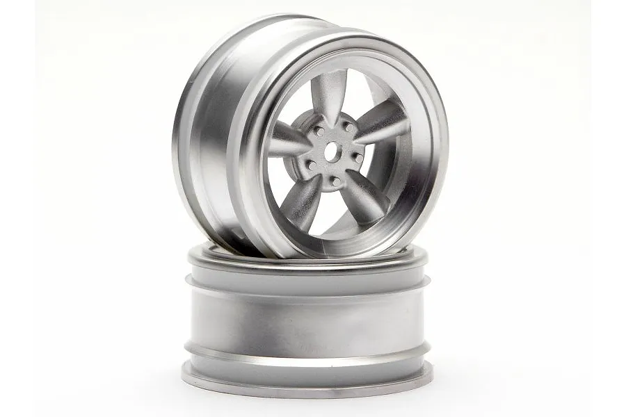 HPI 1.9&amp;quot; (0mm Off-Set) Vintage 5 Spoke Matte Chrome Rims 2Pcs image 8791