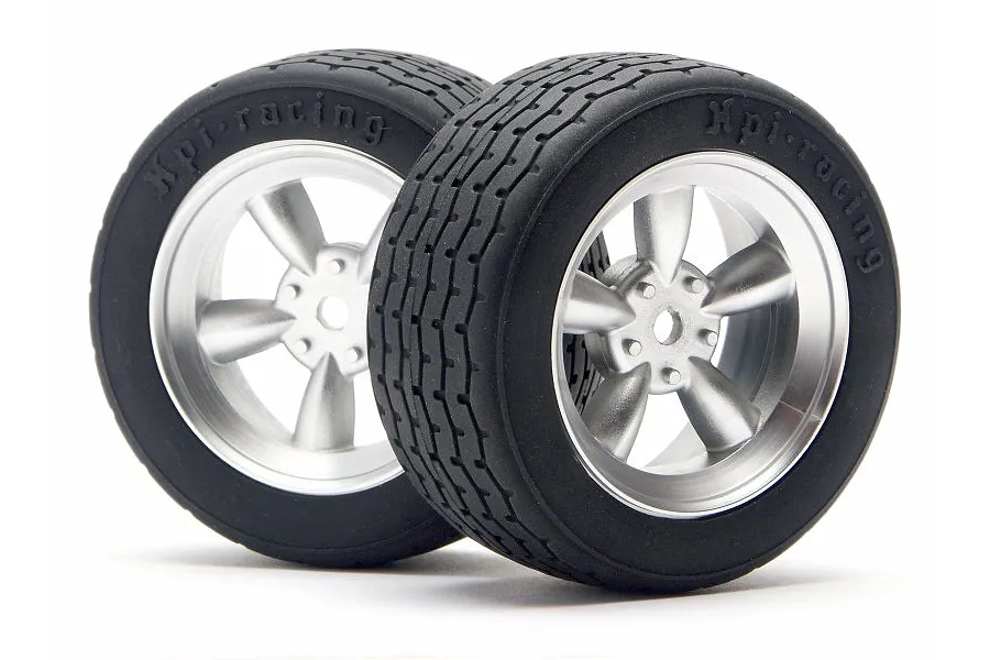 HPI 1.9&amp;quot; (0mm Off-Set) Vintage 5 Spoke Matte Chrome Rims 2Pcs image 8792