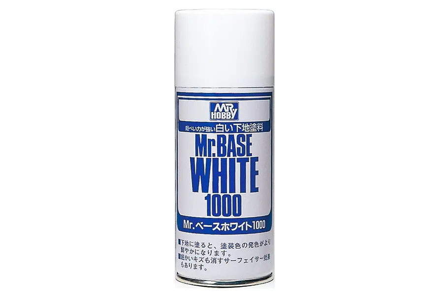 Mr Hobby White Base Primer 1000 Spray Paint 170ml image 87925