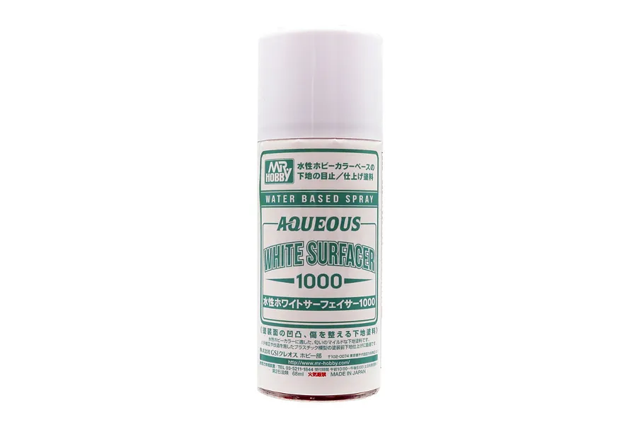 Mr Hobby Spray White Aqueous Surfacer 1000 170ml image 87930
