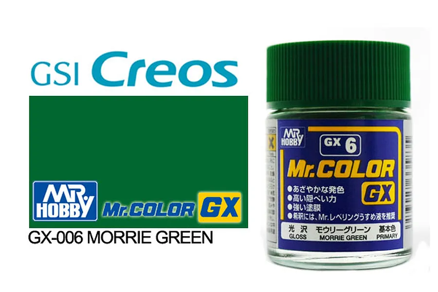 Mr Hobby GX Morrie Green Acrylic Paint 10ml image 87946