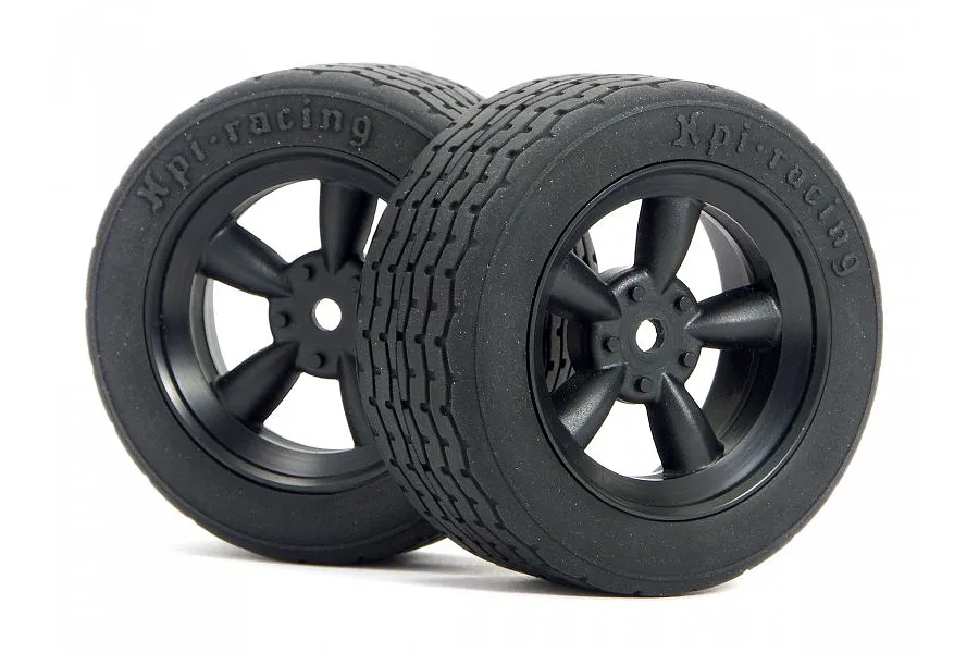HPI 1.9&amp;quot; (0mm Off-Set) Vintage 5 Spoke Black Rims 2Pcs image 8796