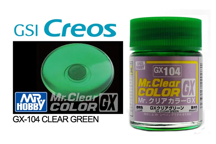 Mr Hobby GX Translucent Green Acrylic Paint 10ml image 87952