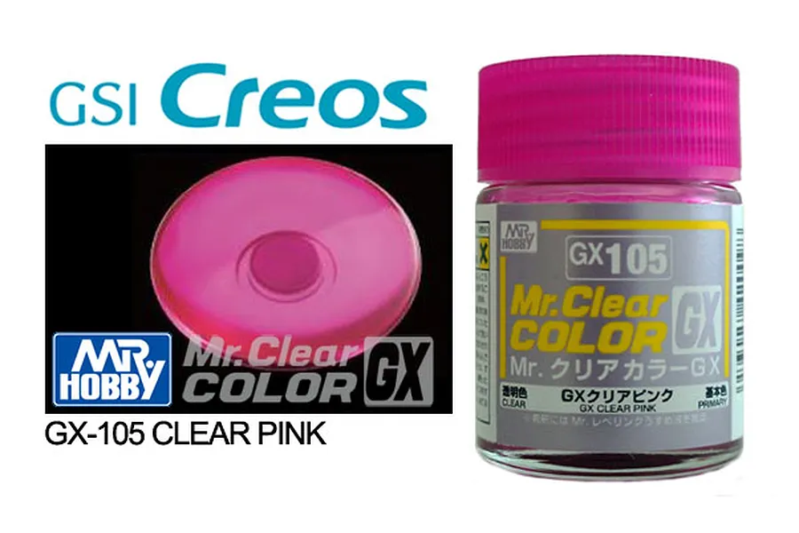 Mr Hobby GX Translucent Pink Acrylic Paint 10ml image 87953