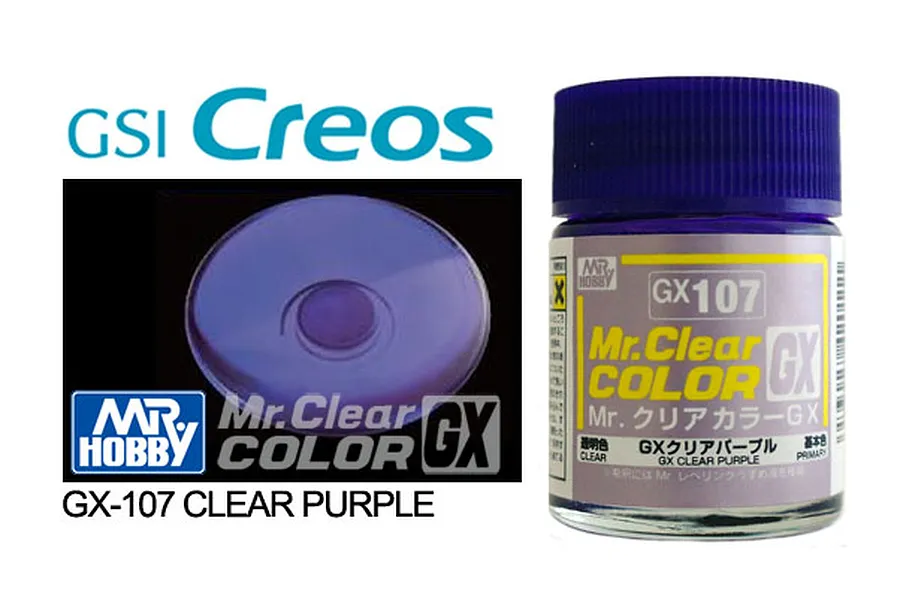 Mr Hobby GX Translucent Purple Acrylic Paint 10ml image 87955