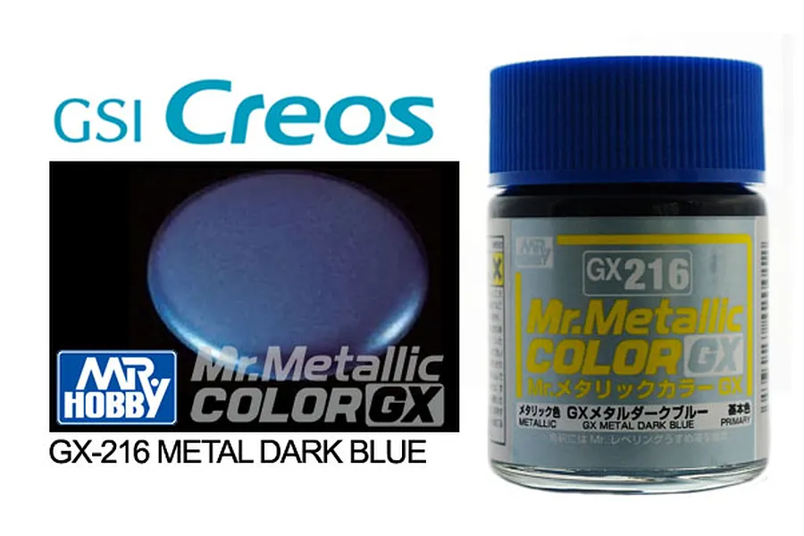Mr Hobby GX Metallic Dark Blue Acrylic Paint 18ml image 87992