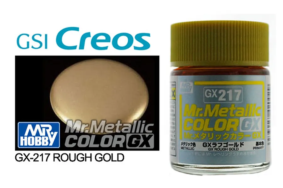 Mr Hobby GX Metallic Rough Gold Acrylic Paint 18ml image 87993
