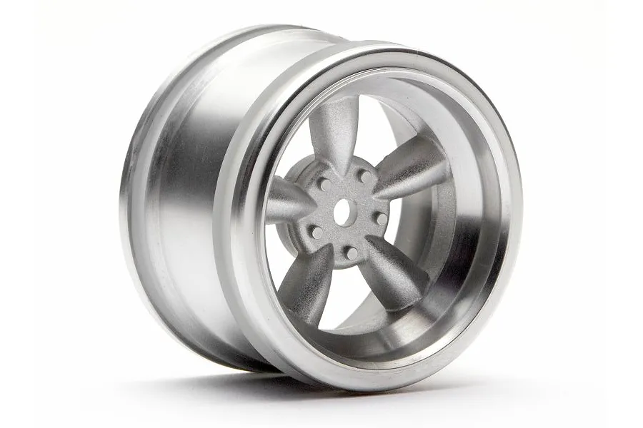HPI 1.9&amp;quot; (6mm Off-Set) Vintage 5 Spoke Matte Chrome Rims 2Pcs image 8802