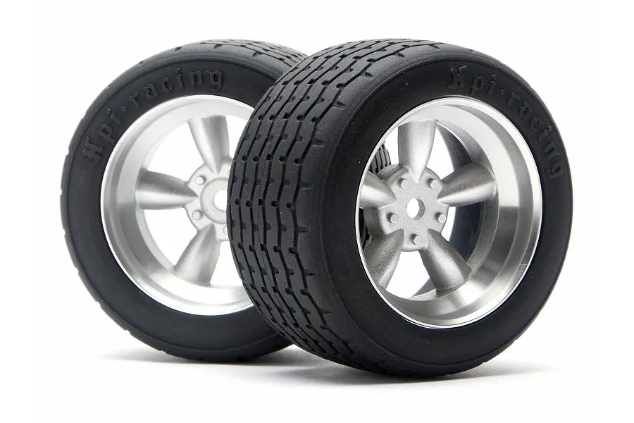 HPI 1.9&amp;quot; (6mm Off-Set) Vintage 5 Spoke Matte Chrome Rims 2Pcs image 8804