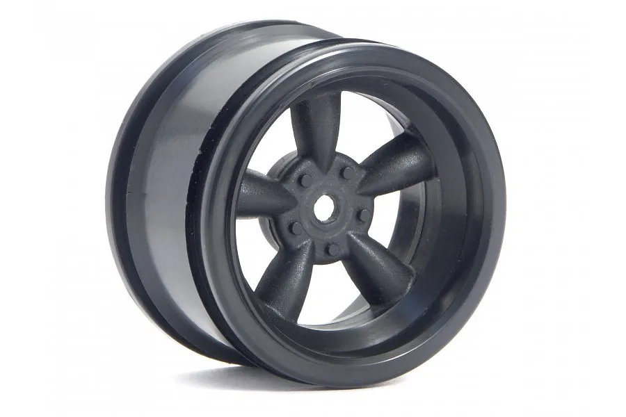 HPI 1.9&amp;quot; (6mm Off-Set) Vintage 5 Spoke Black Rims 2Pcs image 8806