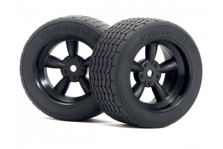 HPI 1.9&amp;quot; (6mm Off-Set) Vintage 5 Spoke Black Rims 2Pcs image 8808